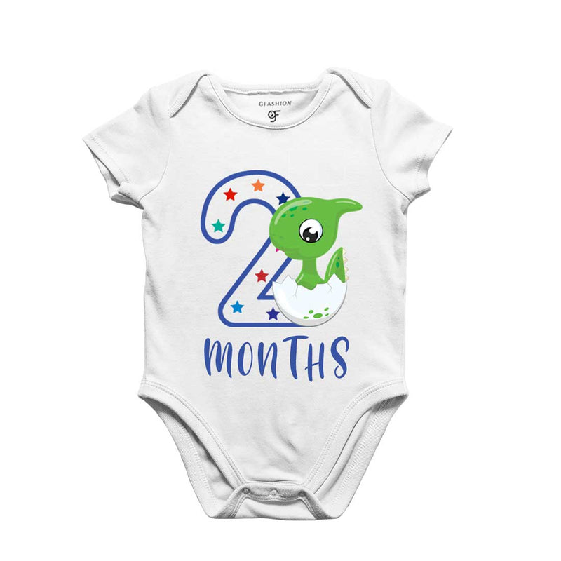 Two Month Baby Bodysuit-Rompers in White Color avilable @ gfashion.jpg