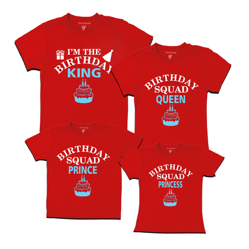 Birthday king T- shirts with birthday squad queen prince princess