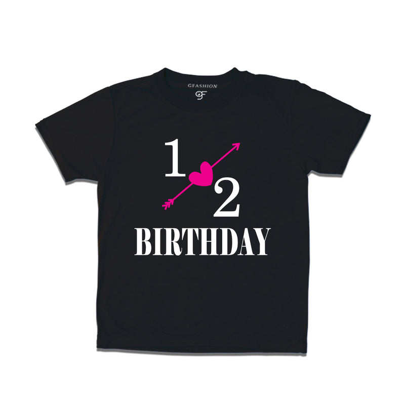 1/2 birthday t-shirts-black