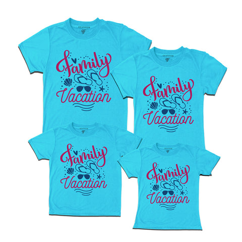 Family Vacation  T-shirts in Sky Blue Color available @ gfashion.jpg