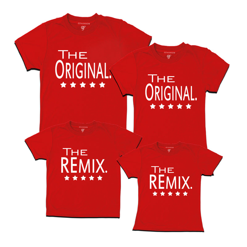 the original the remix Matching Family tees set of 4