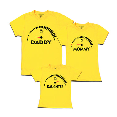 SpeedoMeter Matching T-shirts for Dad Mom and Daughter in Yellow Color available @ gfashion.jpg