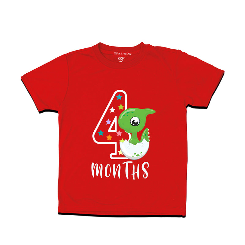 Four Month Baby T-shirt in Red Color avilable @ gfashion.jpg