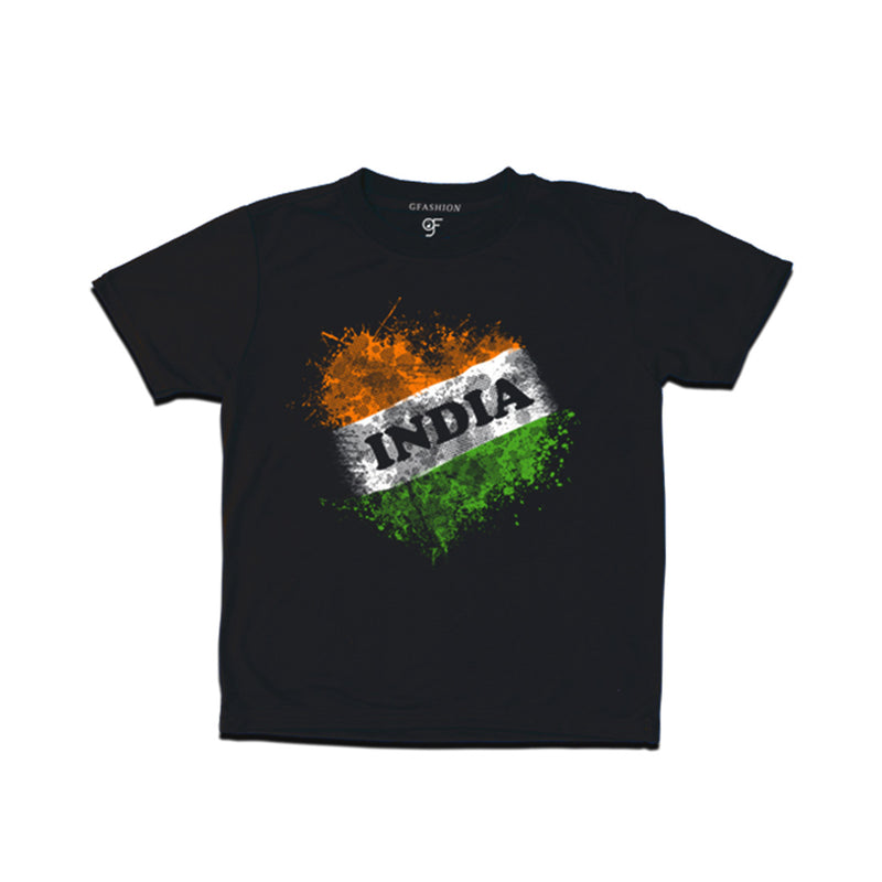 India Tiranga Boy T-shirt in Black color available @ gfashion.jpg