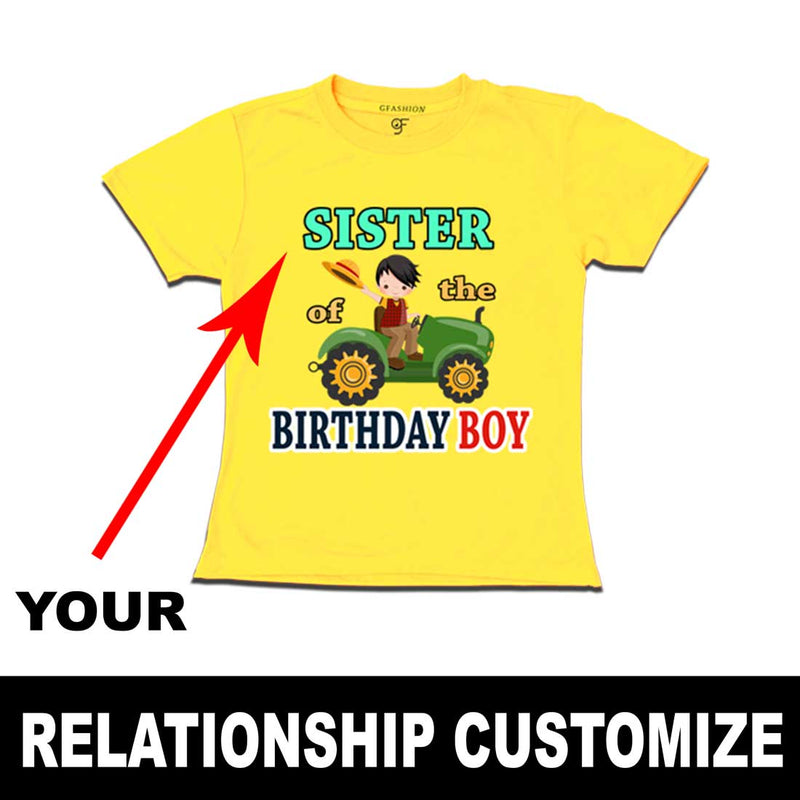 Farmer Theme Birthday Boy's Relation Customize T shirt