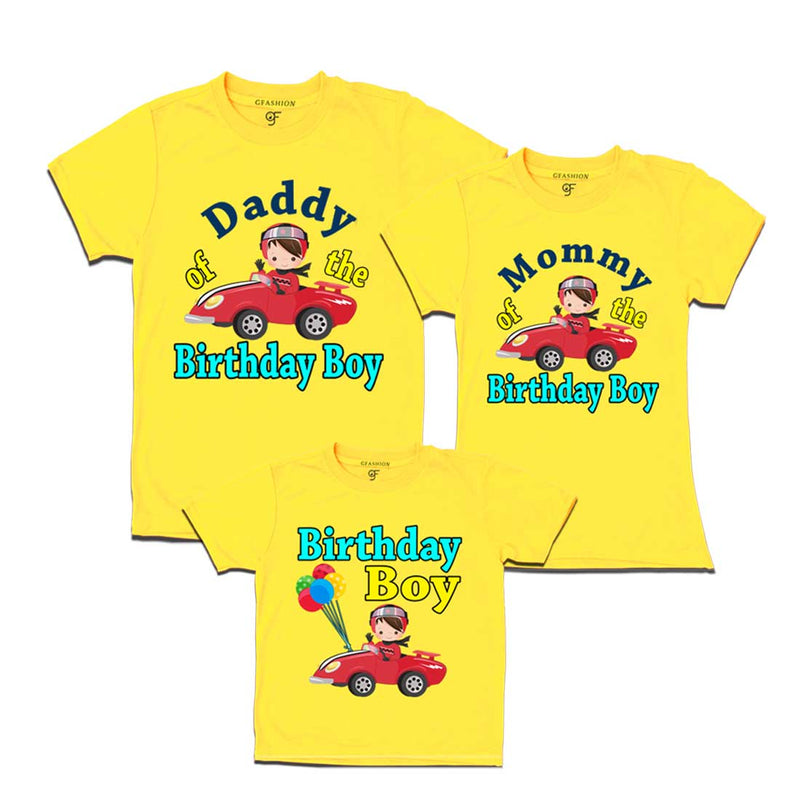 Car Racer Birthday Boy T-shirts with family