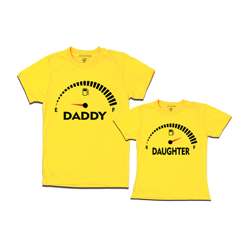 SpeedoMeter Matching T-shirts for Dad and Daughter in Yellow Color available @ gfashion.jpg