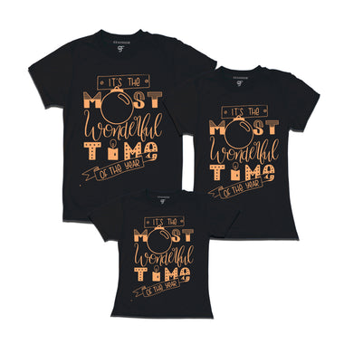 its the most wonderful time of the year to have matching family t-shirt for dad mom and girl