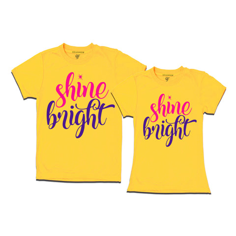 matching couples t-shirt for shine bright