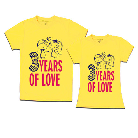  3-years-of-love-t-shirts-Yellow