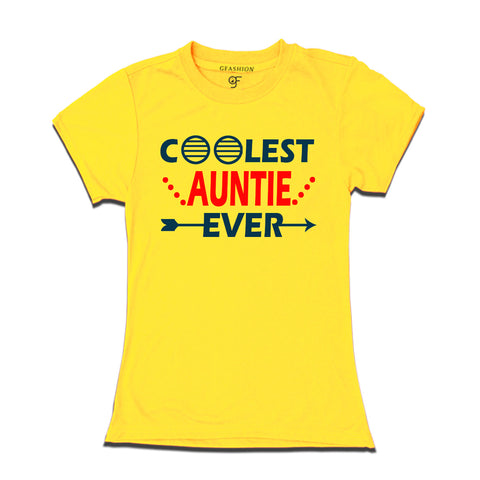 coolest auntie ever t shirts-yellow-gfashion