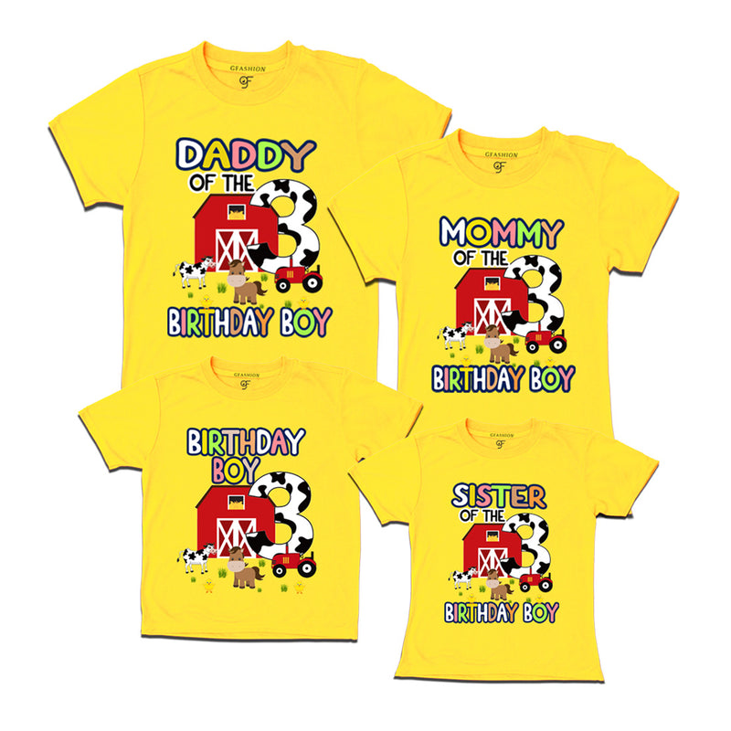 Farm House Theme Birthday T-shirts for Family in Yellow Color available @ gfashion.jpg (2)