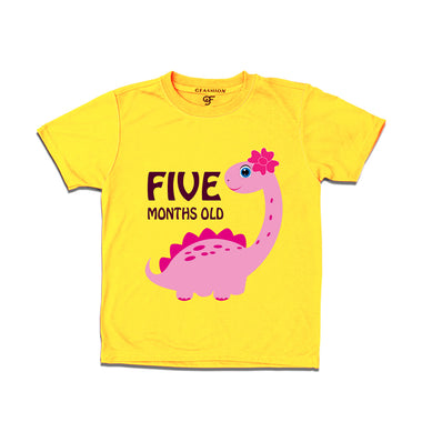 Five Month Old Baby T-shirt in Yellow Color avilable @ gfashion.jpg