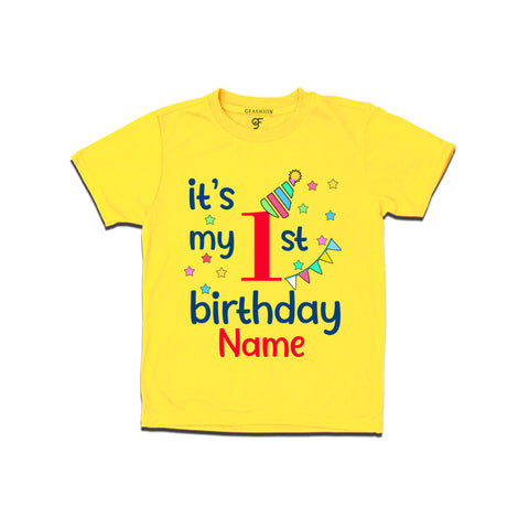 buy now 1st birthday t-shirts for boys ,1st birthday t-shirts for girls from birthday dress colection @ gfashion india