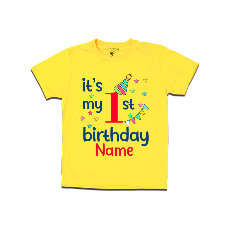 buy now 1st birthday t-shirts for boys ,1st birthday t-shirts for girls from birthday dress colection @ gfashion india