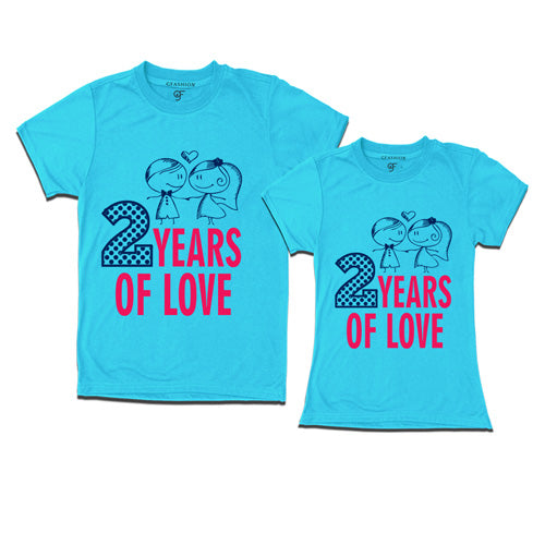 Couple t-shirts for 2nd anniversary