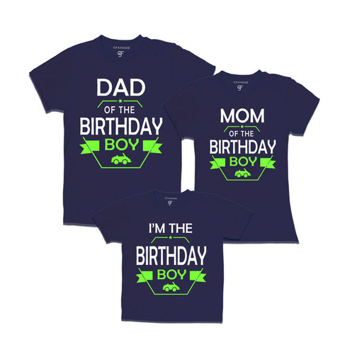 dad of mom of the birthday boy i'm the birthday boy t shirts