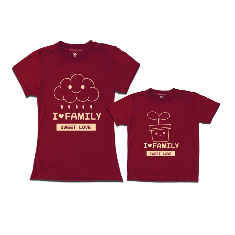 i love family t shirt
