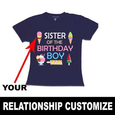 Ice Cream Theme Birthday boy's Relationship Customize T-shirt