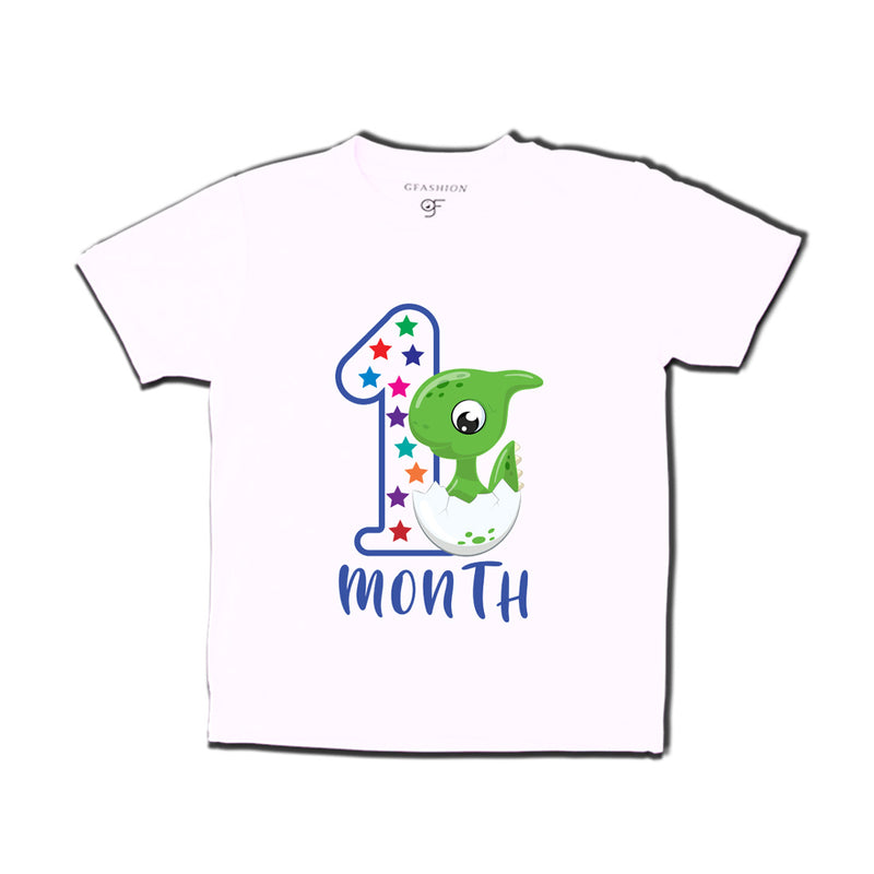 One Month Baby T-shirt in White Color avilable @ gfashion.jpg