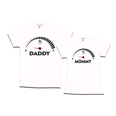 SpeedoMeter Matching T-shirts for Dad and Mom in White Color available @ gfashion.jpg