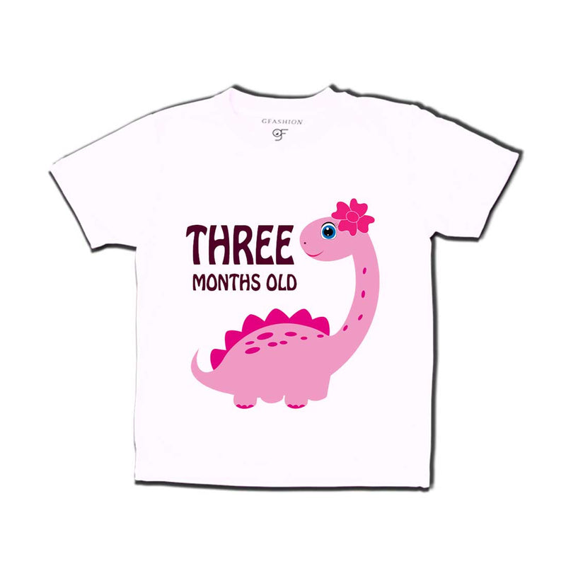 Three Month Old Baby T-shirt in White Color avilable @ gfashion.jpg