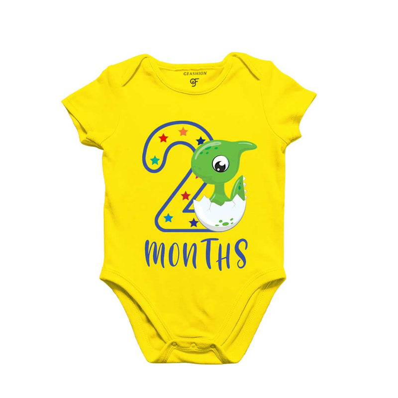 Two Month Baby Bodysuit-Rompers in Yellow Color avilable @ gfashion.jpg