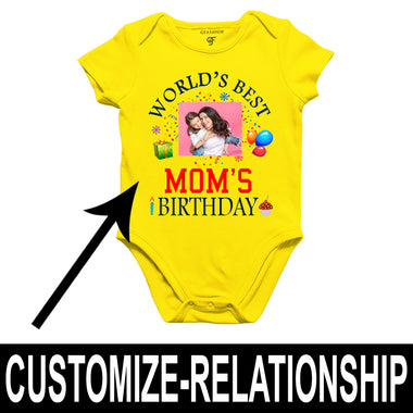 World's Best Mom's Birthday Photo Bodysuit-Rompers in Yellow Color available @ gfashion.jpg