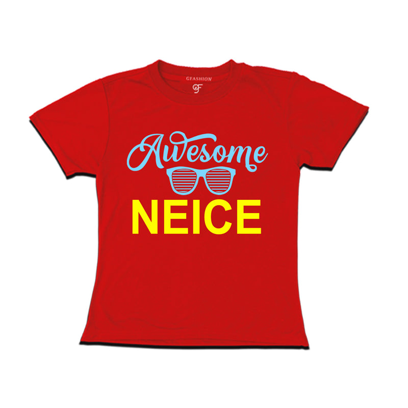 Awesome Neice T-shirts-red-gfashion