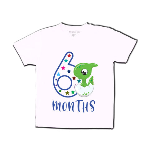 Six Month Baby T-shirt in White Color avilable @ gfashion.jpg