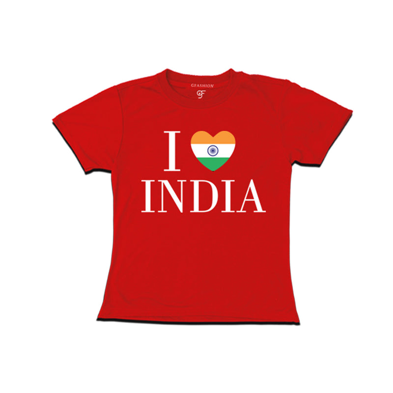 I love India Girl T-shirt in Red Color available @ gfashion.jpg