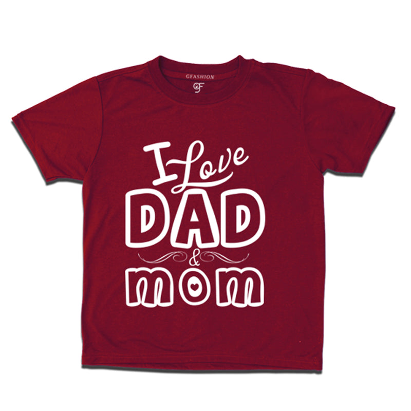 i love mom and dad t-shirt for girl