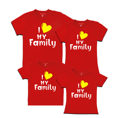 i love family-family t-shirts set of 3 4 5