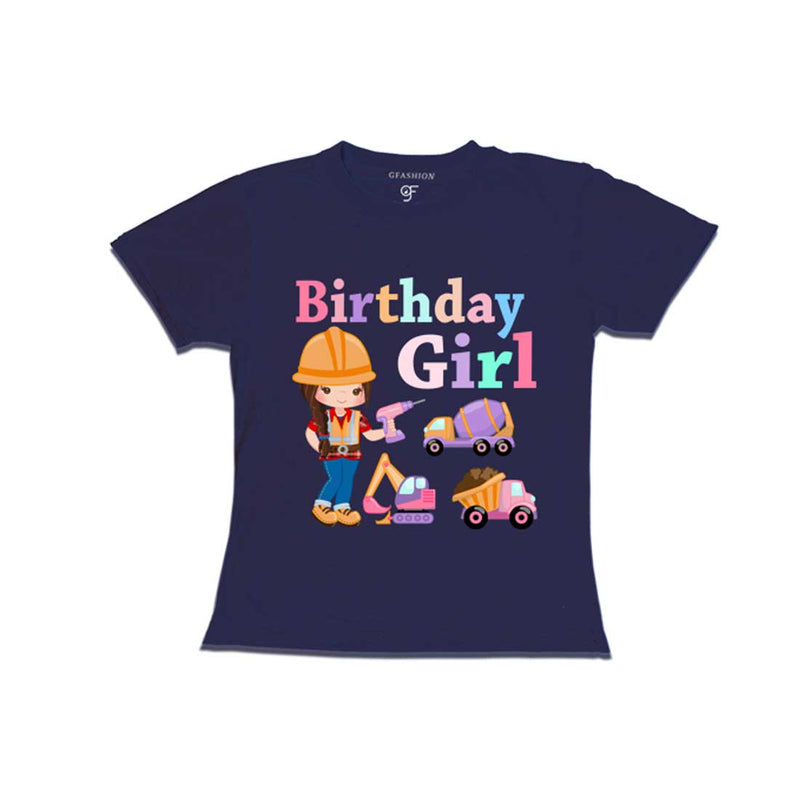 Construction Theme Birthday Girl T-shirts
