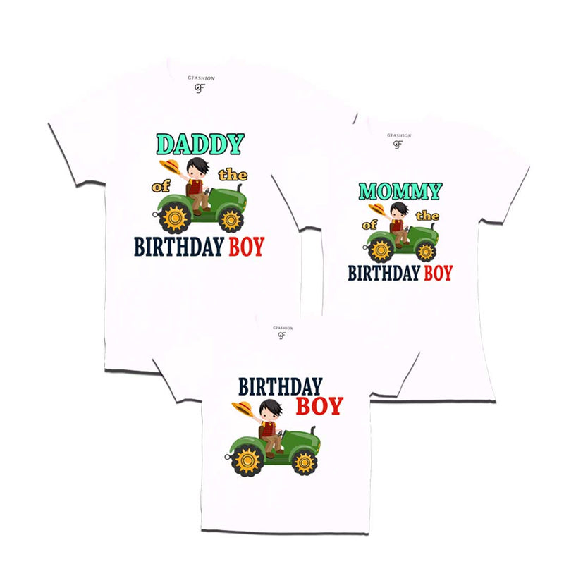 Farmer Theme Birthday Boy T-shirts For Family