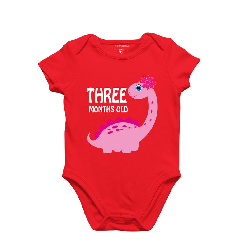 Three Month Baby Bodysuit-Rompers in Red Color avilable @ gfashion.jpg