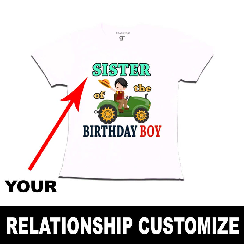 Farmer Theme Birthday Boy's Relation Customize T shirt