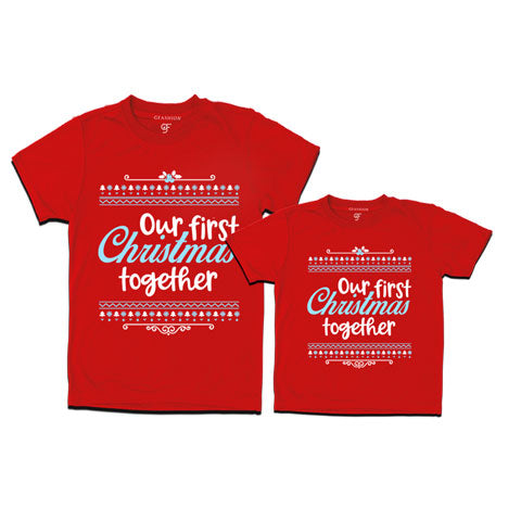 our first Christmas together t shirts combo