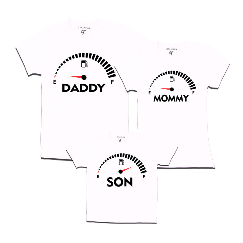 SpeedoMeter Matching T-shirts for Dad Mom and Son in White Color available @ gfashion.jpg