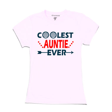 coolest auntie ever t shirts-white-gfashion