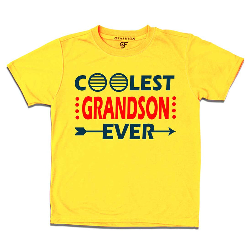 coolest grandson ever t shirts-yellow-gfashion