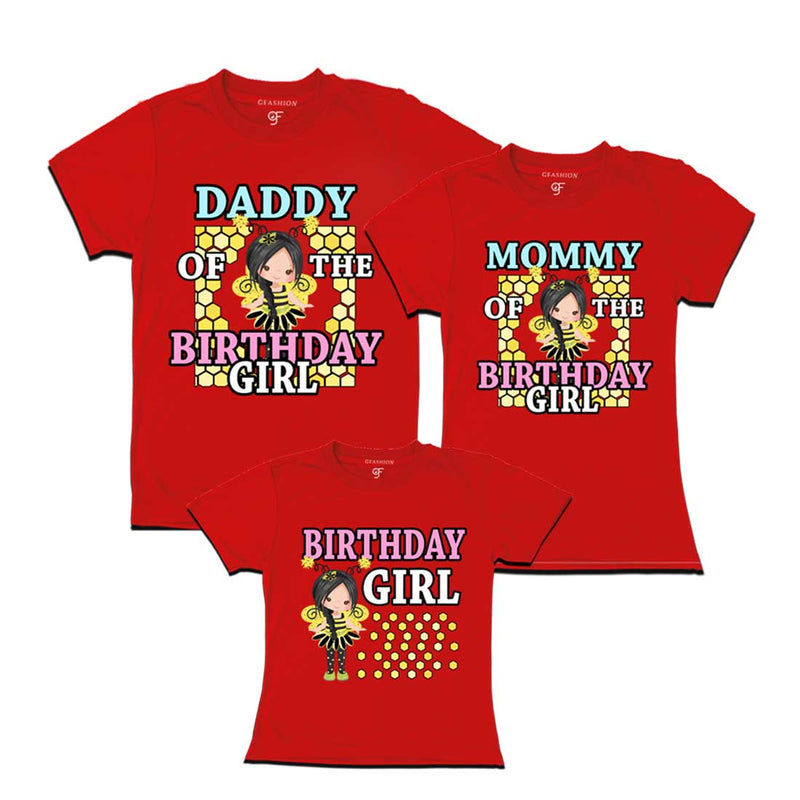 Bee Day Theme T-shirts for Girl with Family