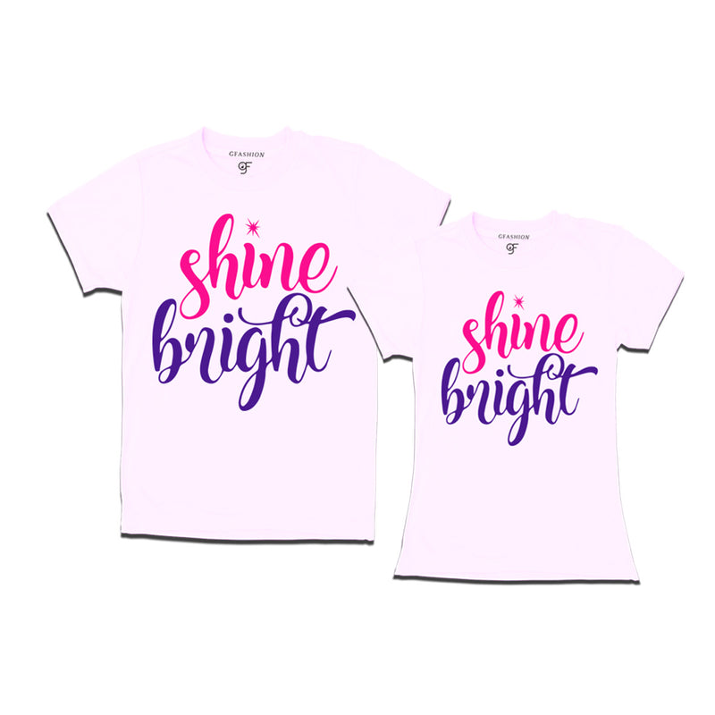 matching couples t-shirt for shine bright