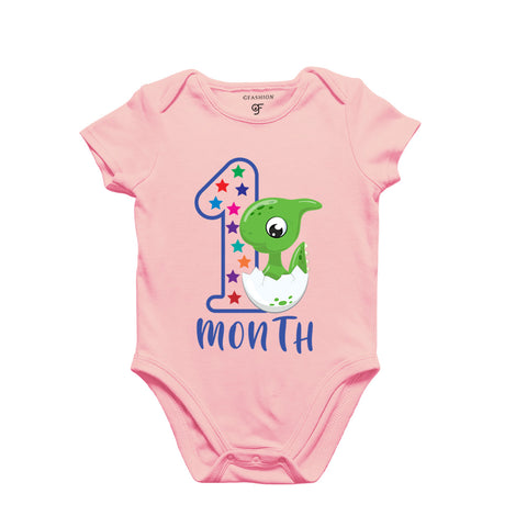 One Month Baby Bodysuit-Rompers in Pink Color avilable @ gfashion.jpg