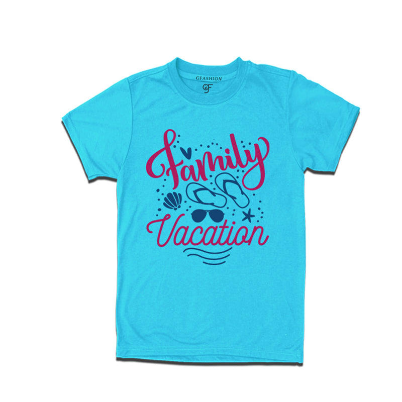Family Vacation  T-shirts in Sky Blue Color available @ gfashion.jpg