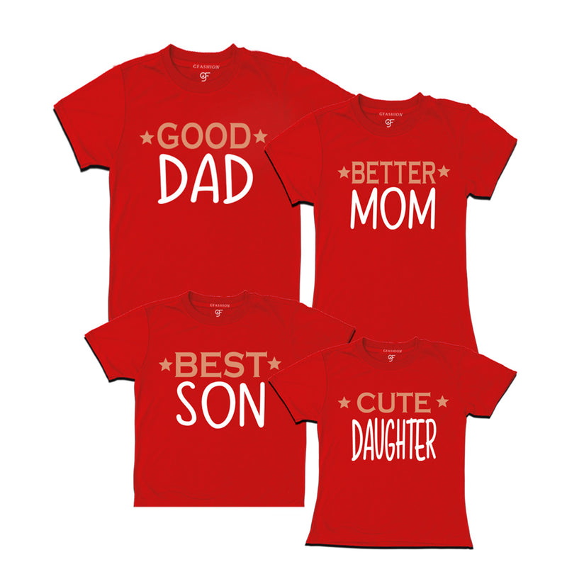 Family T shirts set of 3 - 4