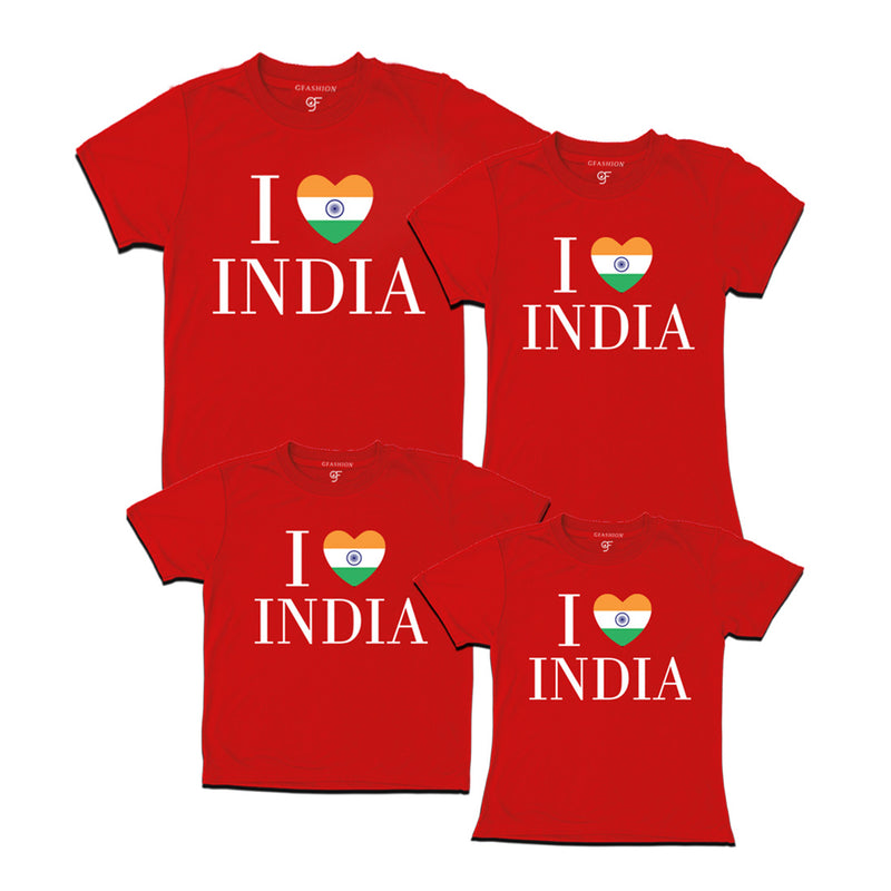 I love India Family T-shirts in Red Color available @ gfashion.jpg