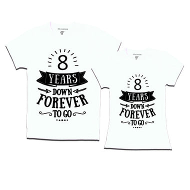  8-years-down-forever-to-go-couple-t-shirts-for-anniversary-gfashion-india-white