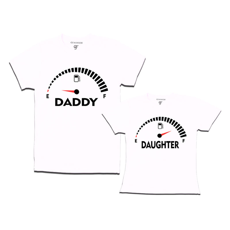 SpeedoMeter Matching T-shirts for Dad and Daughter in White Color available @ gfashion.jpg
