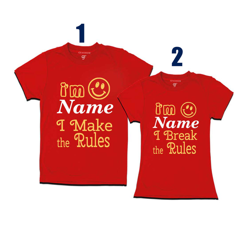 I make the Rules-I Break the Rules T-shirts-Name Customize in Red Color available @ gfashion.jpg